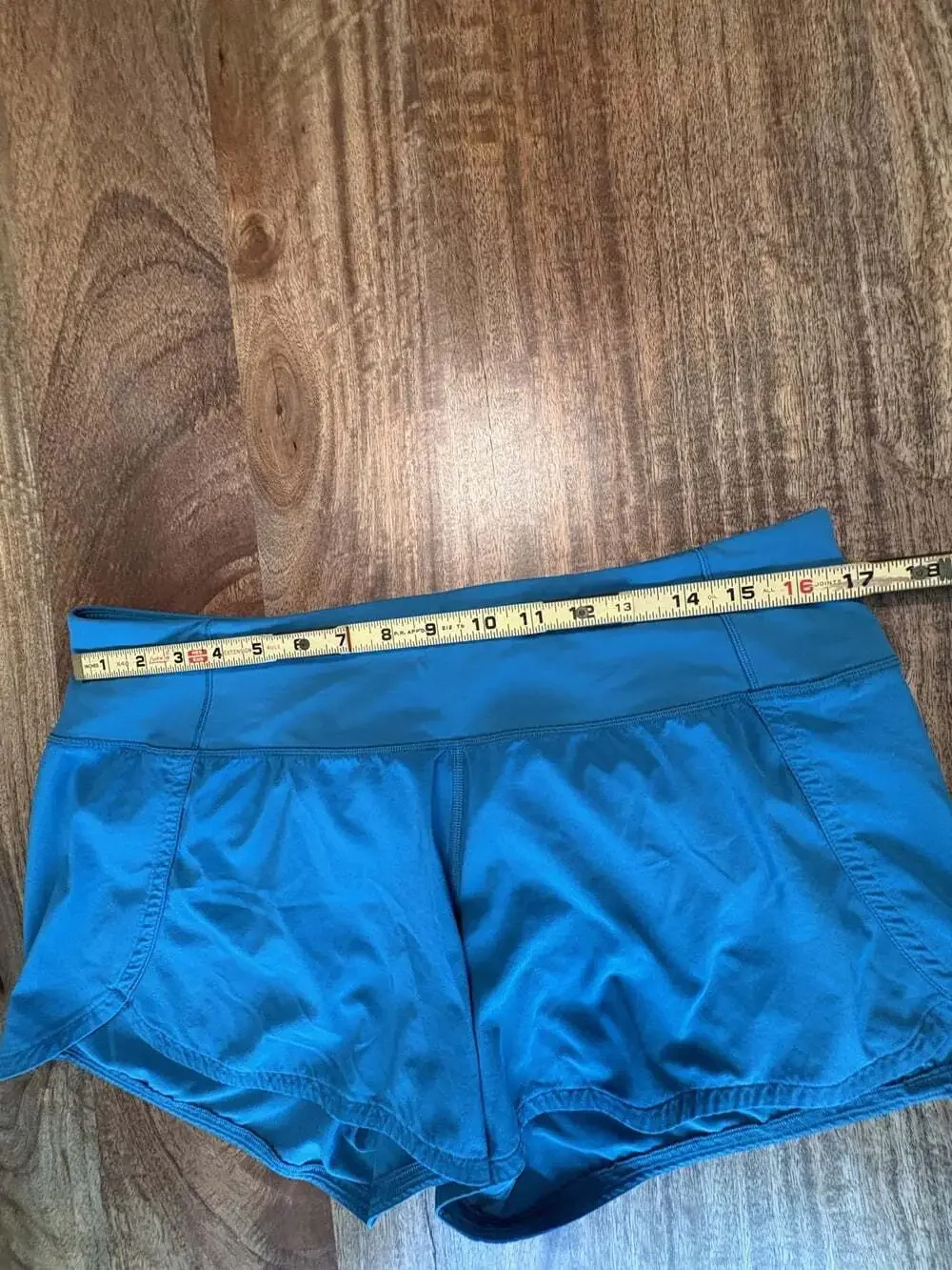 Lululemon Shorts Womens 10 Blue Lined Running 3 Inseam Elastic Waist Athletic